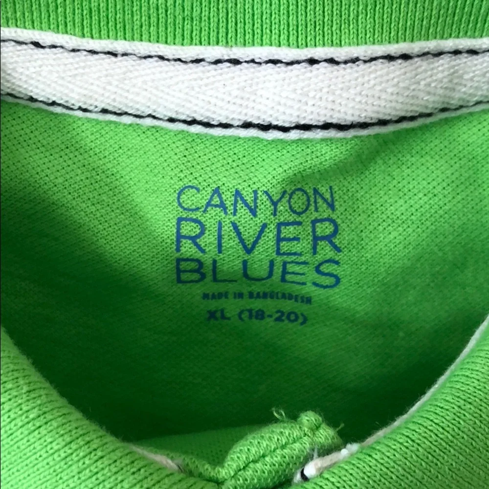 Canyon River Blues Lime Green Polo Shirt XL (18/20) New with Tags